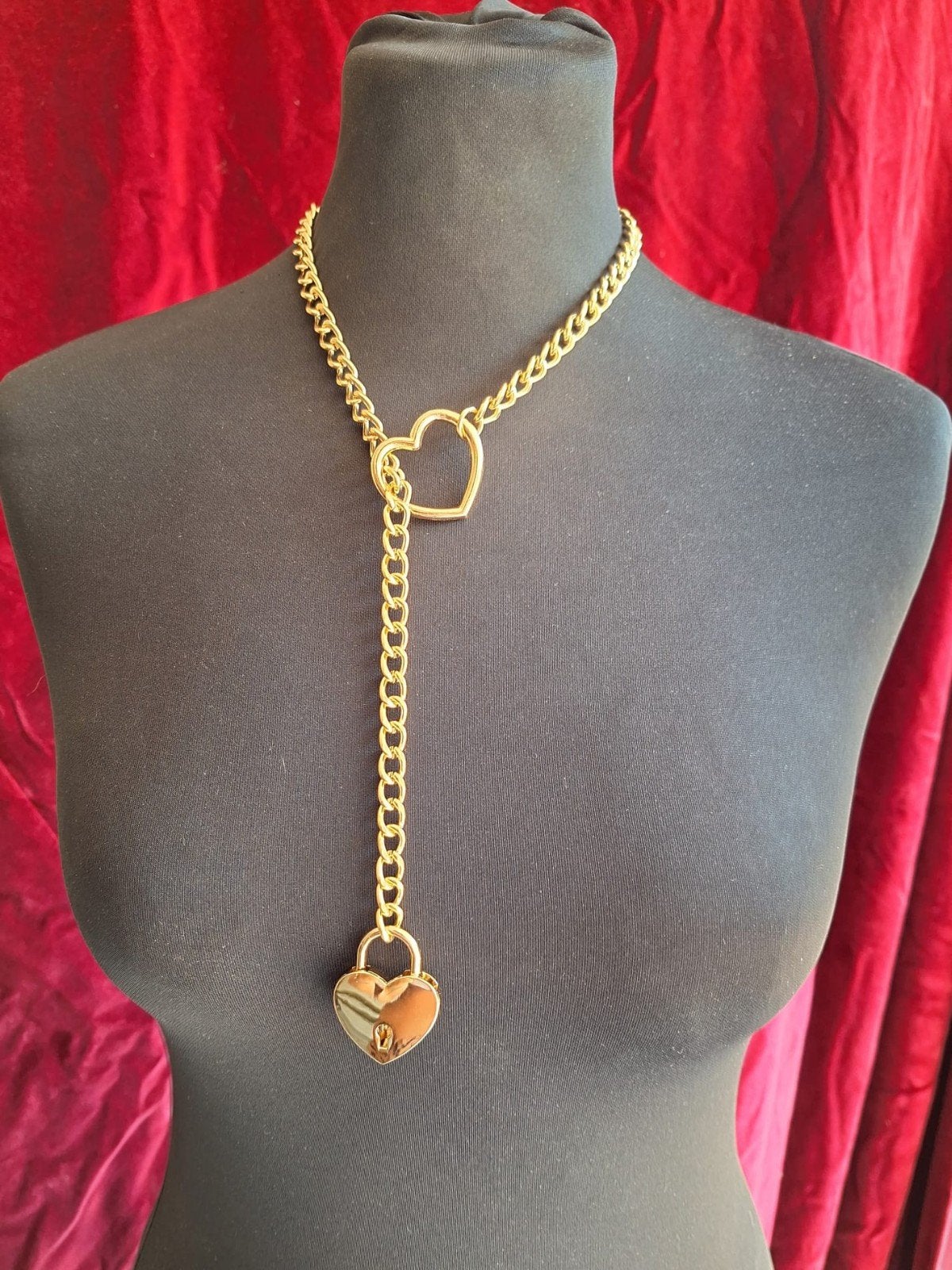 Gouden ketting met hartslotje en sleutel, Sieraden, Tassen en Uiterlijk, Kettingen, Ophalen of Verzenden, Nieuw, Goud, Overige materialen