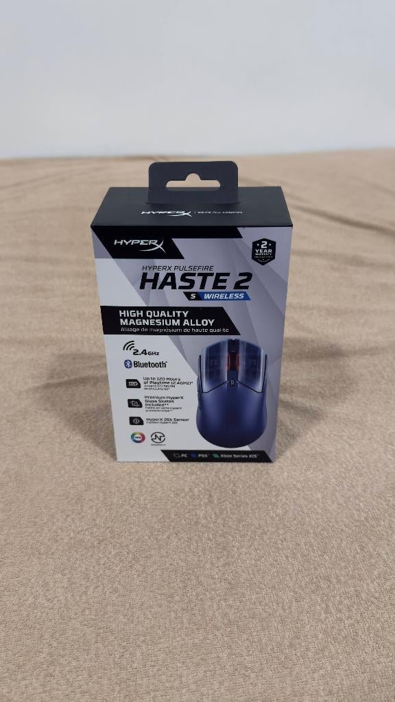 HyperX Pulsefire Haste 2 S Navy Wireless Gaming Mouse, Rechtshandig, Nieuw, Ophalen of Verzenden, Draadloos