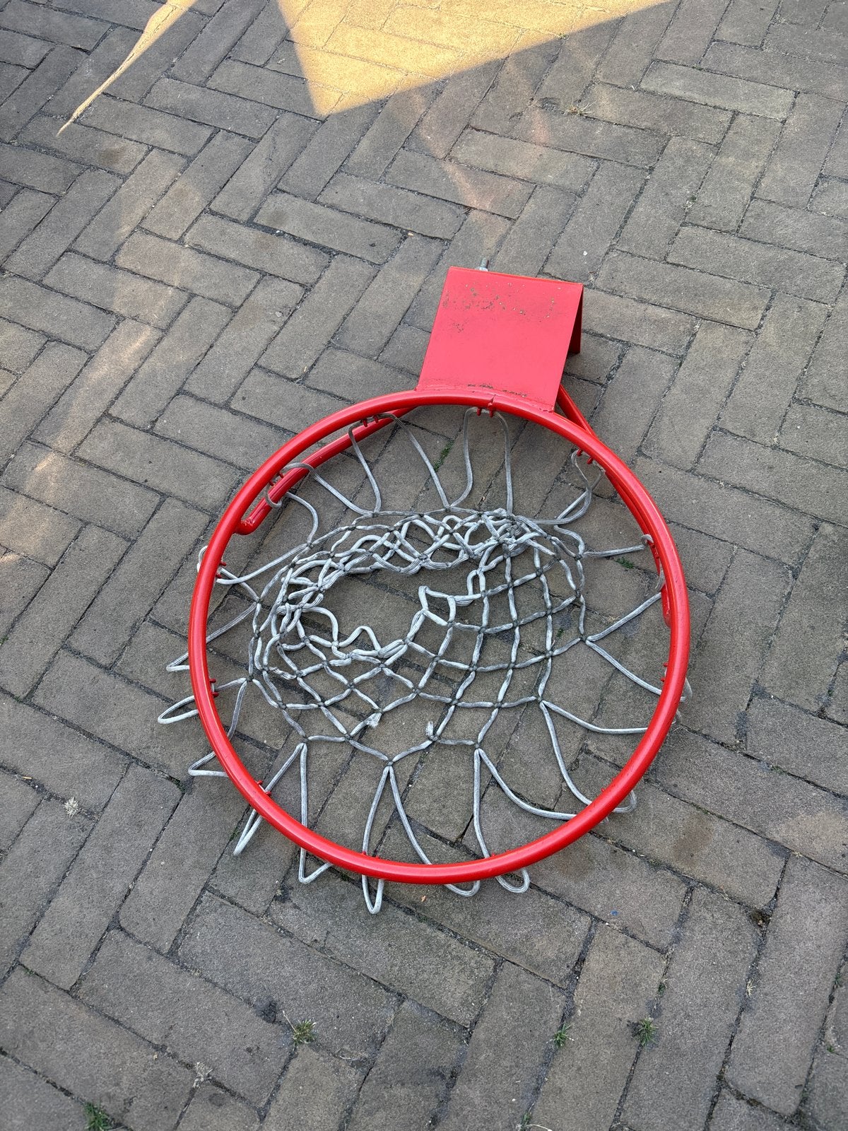 Basketbalring met net - Gebruikt, Sport en Fitness, Basketbal, Ophalen of Verzenden, Gebruikt, Ring, Bord of Paal