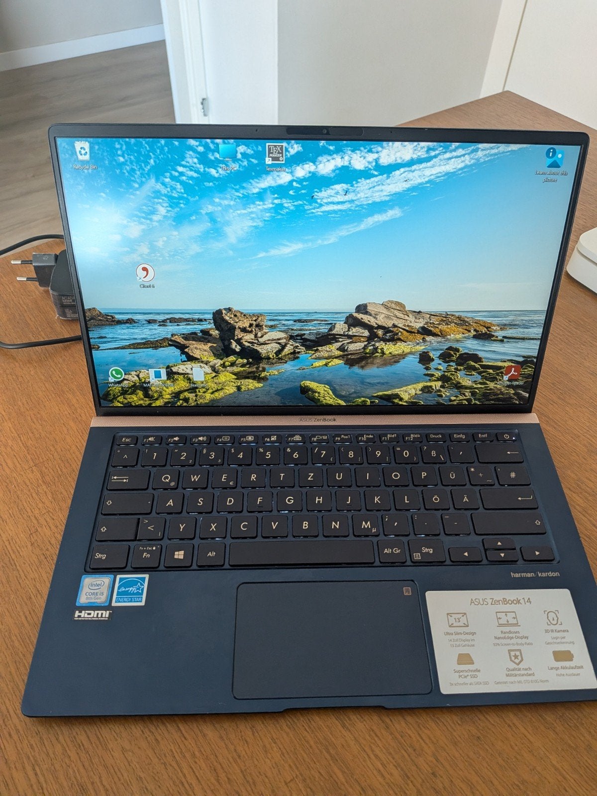 ASUS ZenBook 14 UX433F - i5-8265U - 8GB RAM - 512GB SSD, Computers en Software, Windows Laptops, Ophalen, Gebruikt, Intel Core i5-8265U