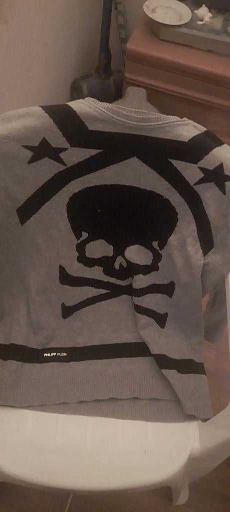 Philipp Plein trui XXL met doodshoofd en #BADBOY, Ophalen of Verzenden, Zo goed als nieuw, Overige maten, Zwart