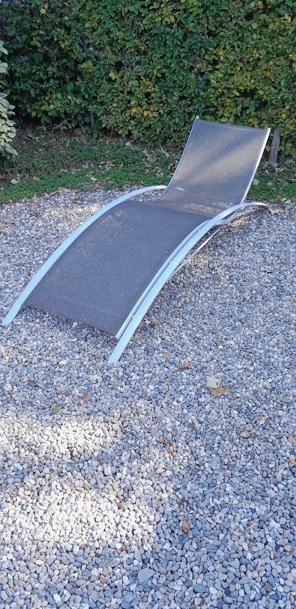 ligbed, Tuin en Terras, Ophalen, Gebruikt, Aluminium
