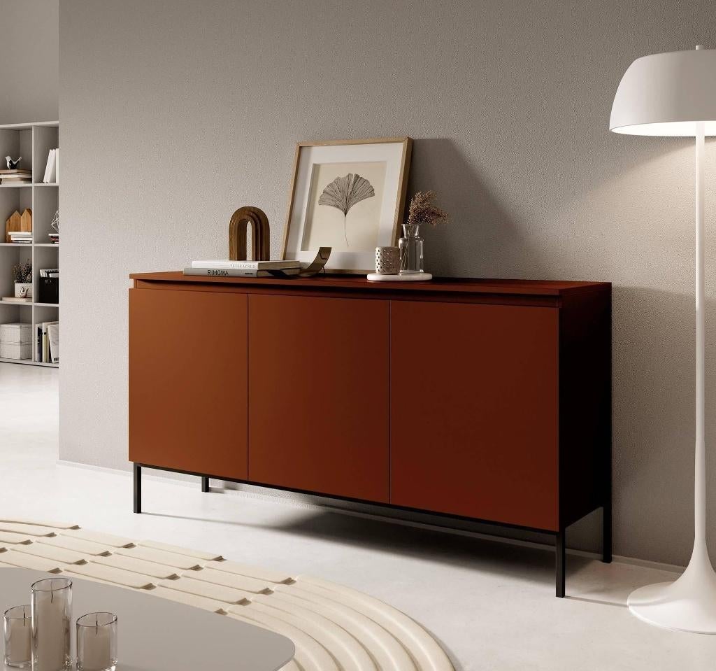 Dressoir Kate 3 deurs - Terra Cotta, Ophalen of Verzenden, Nieuw, 25 tot 50 cm
