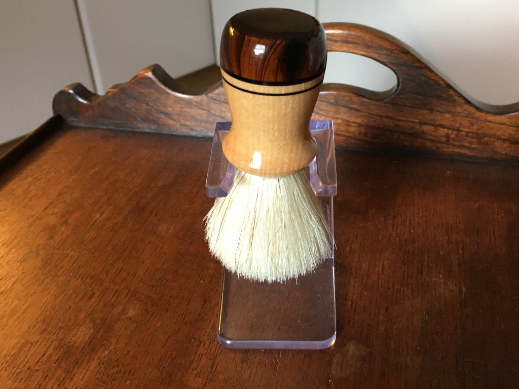 Luxe scheerkwast van echt haar en houten handvat, Ophalen of Verzenden, Nieuw, Overige typen
