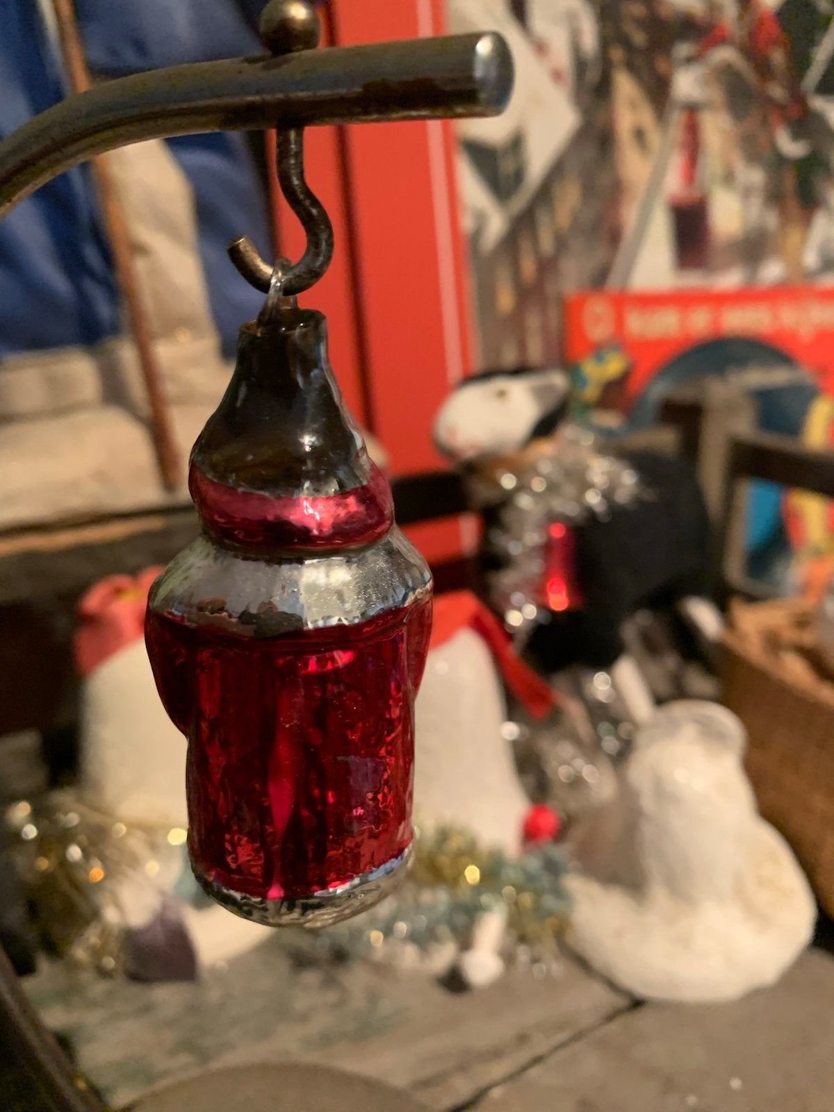 Kerst kerstman glazen oogje ajeko, T, Ophalen of Verzenden, Zo goed als nieuw, N