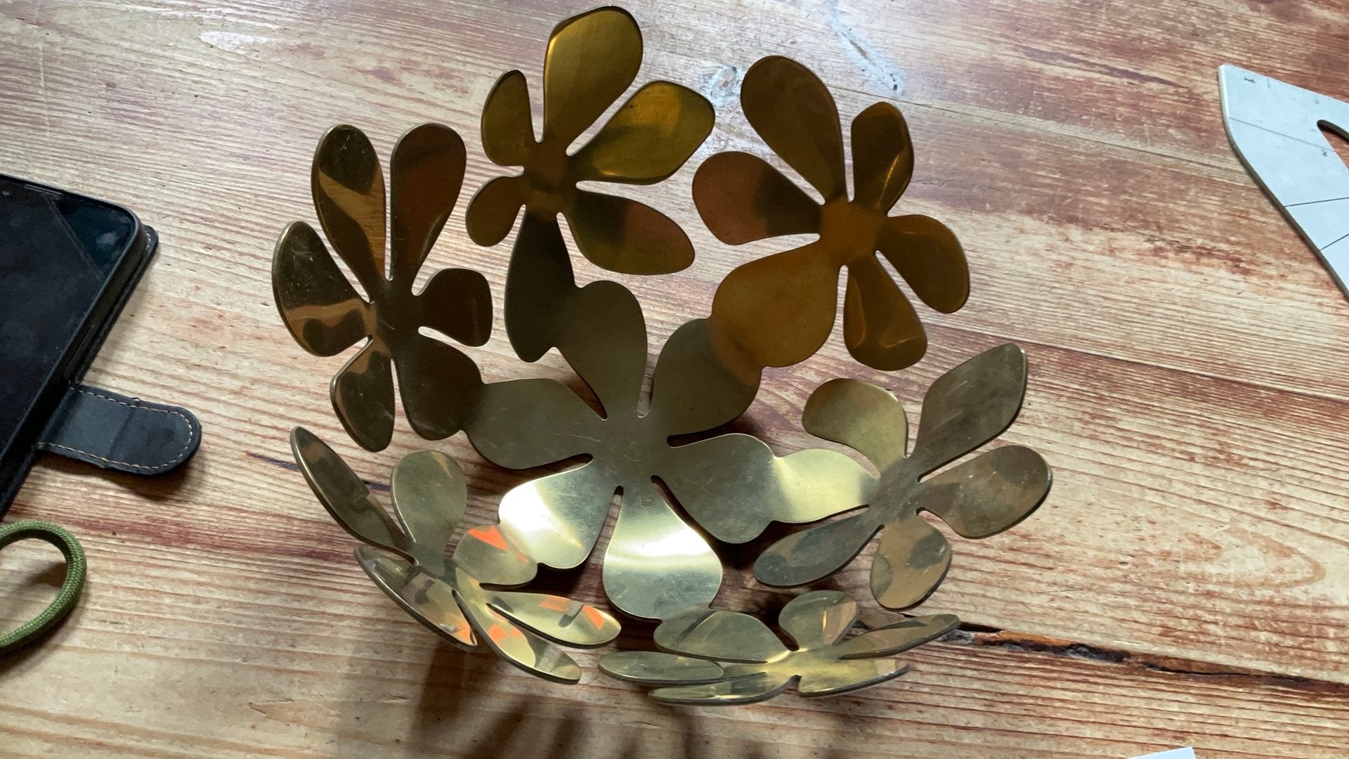 Ikea fruitschaal 20 cm van Monika Mulder, Ophalen of Verzenden, Gebruikt, Goud, IKEA