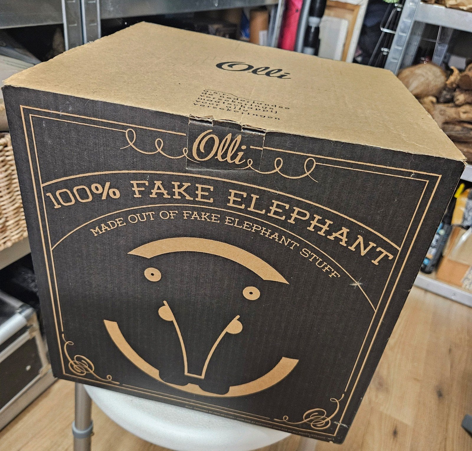 Olli doos van Diergaarde Blijdorp - 100% Namaak Olifant, Ophalen of Verzenden, Gebruikt