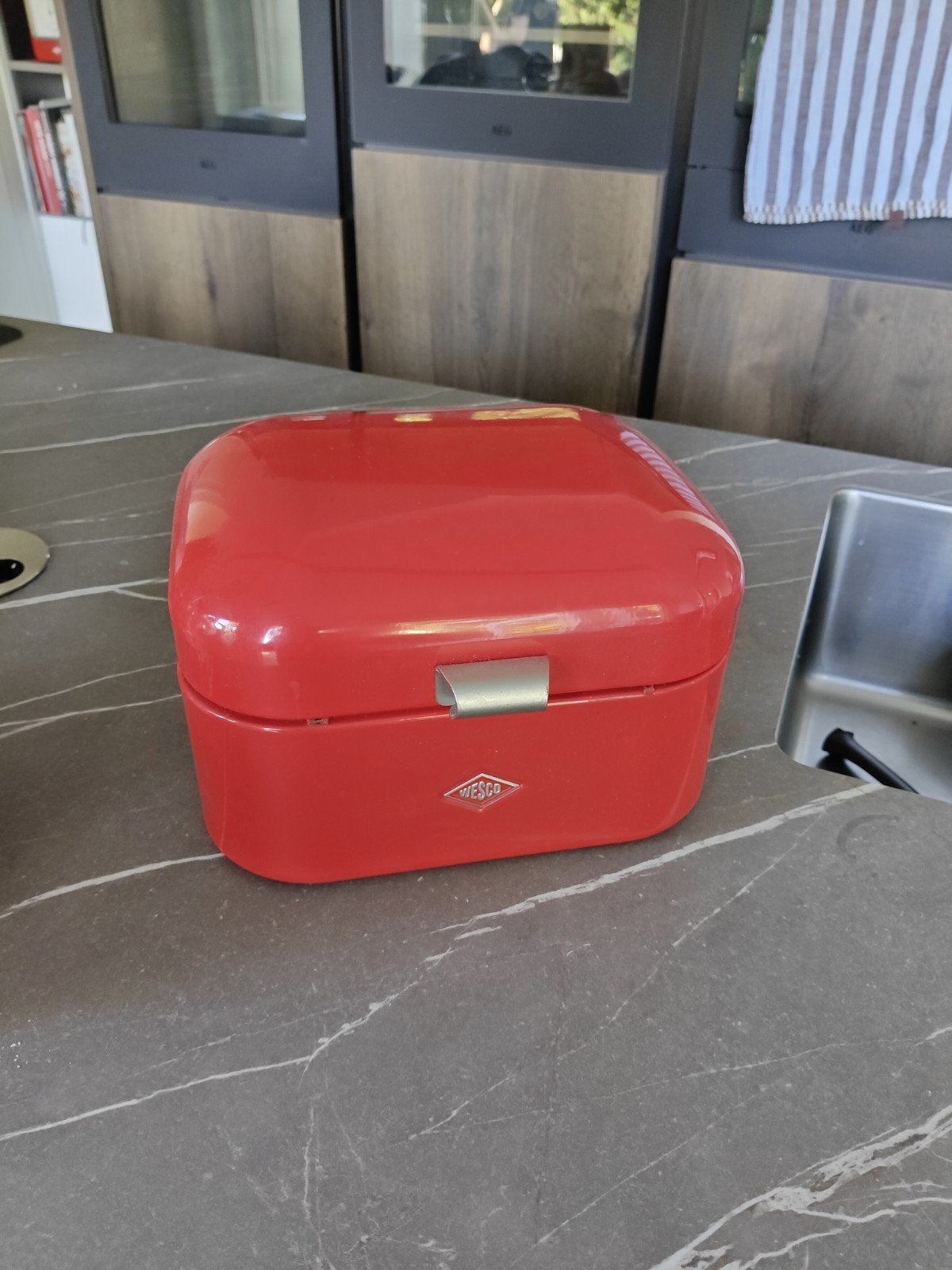 Wesco Broodtrommel Rood - Zo goed als nieuw, Ophalen, Zo goed als nieuw, Broodtrommel, Rood