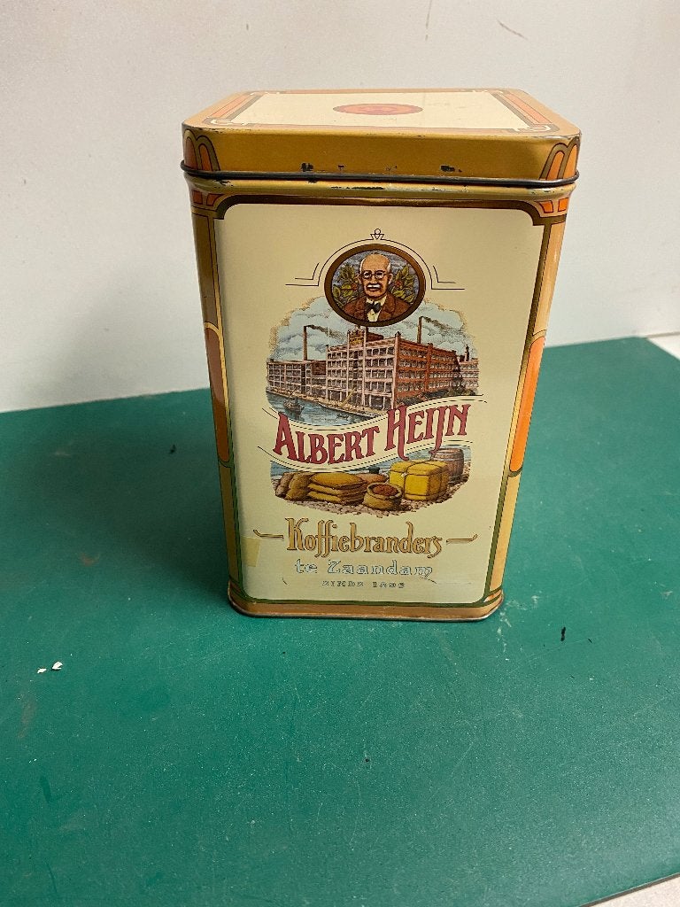 Vintage Albert Heijn Koffieblik, Verzamelen, Blikken, Ophalen of Verzenden, Gebruikt, Koffie, Overige merken