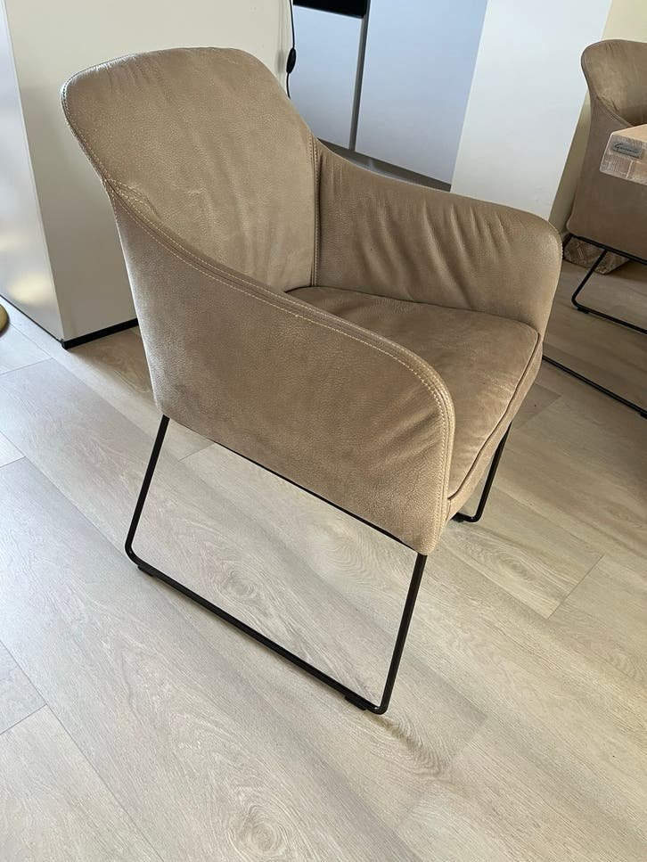 KFF stoelen, 6 stuks, kleur taupe, Ophalen, Compacte moderne stoelen, Gebruikt, Overige kleuren