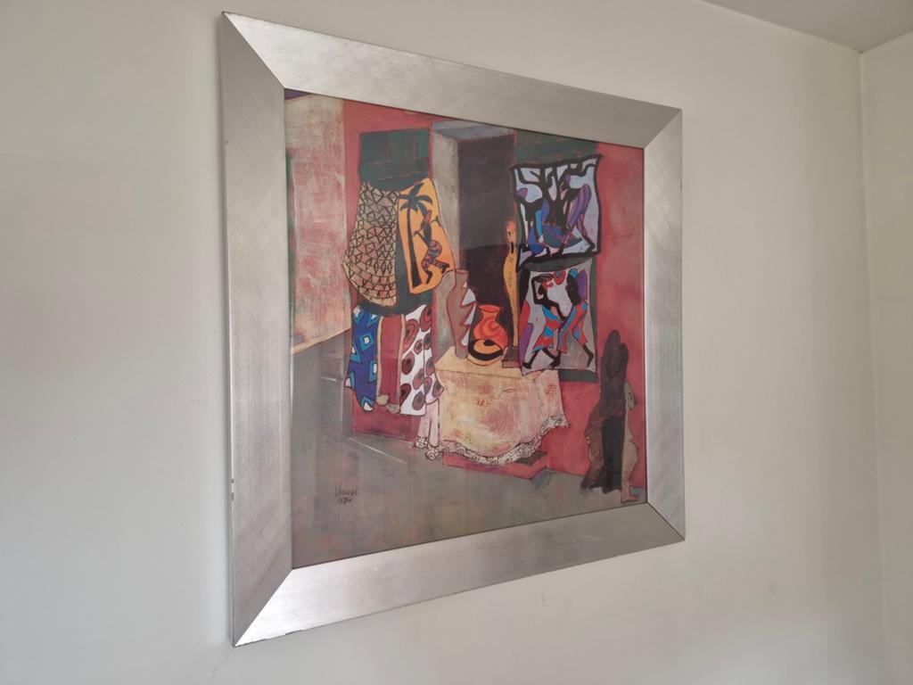 Modern Schilderij met Abstracte Vormen en Levendige Kleuren, Antiek en Kunst, Kunst | Schilderijen | Klassiek, Ophalen