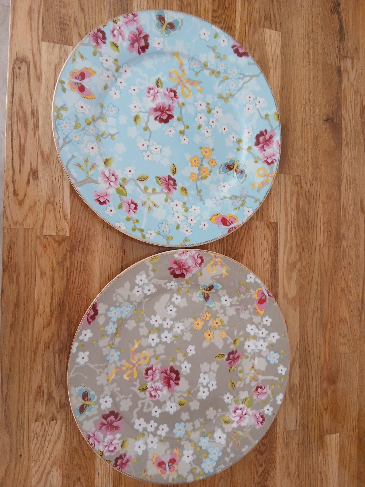 2 Pip Studio onderborden 32 cm - Bloemen en vlinders, Ophalen