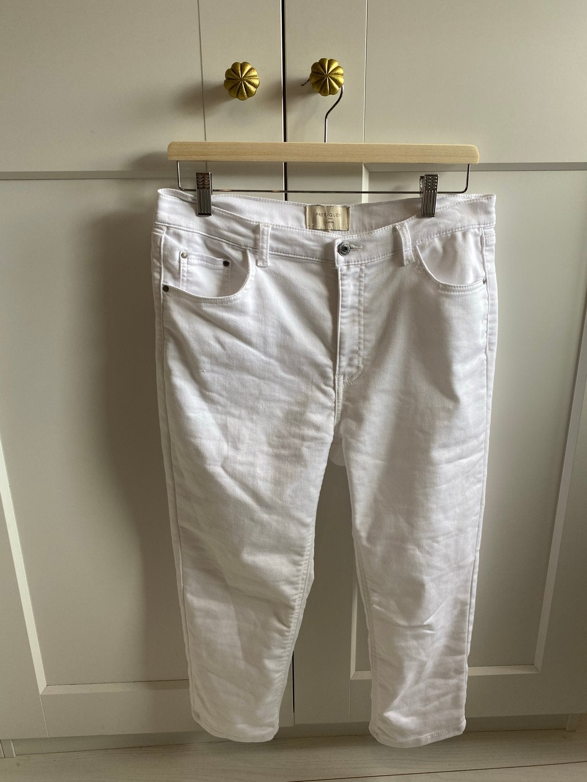 Freequent witte capri broek maat L, Wit, Maat 42/44 (L), Ophalen of Verzenden, Zo goed als nieuw