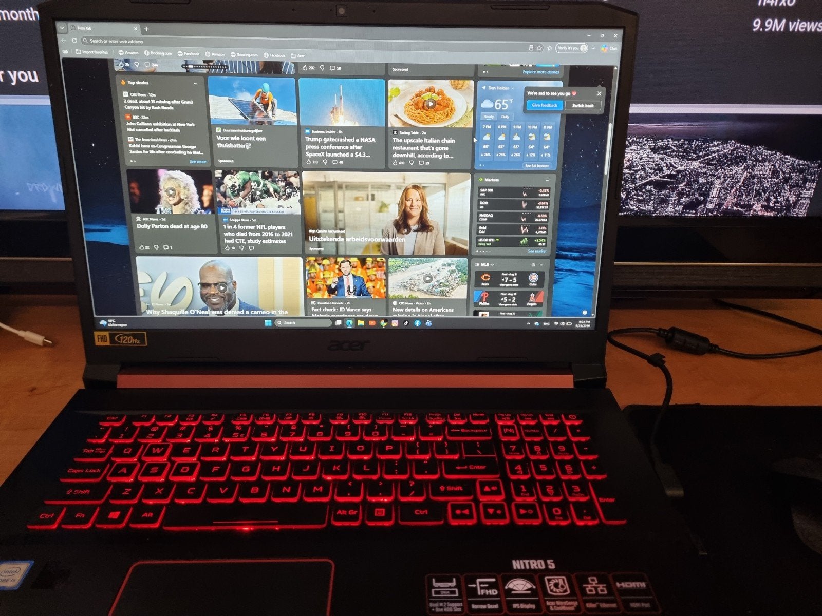 Acer Nitro 5 Gaming Laptop - i5-9300H, RTX 2060, 16GB RAM, Intel(R) Core(TM) i5-9300H CPU @ 2.40GHz, Met videokaart, 477 GB, Ophalen of Verzenden