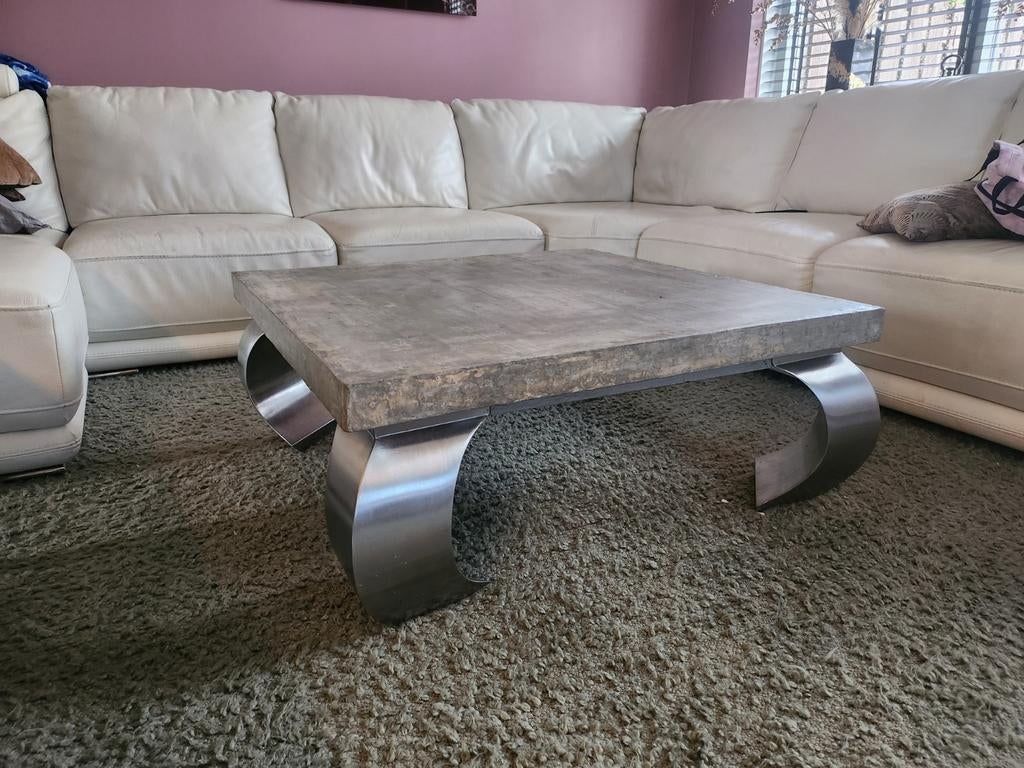 Salontafel, Huis en Inrichting, Tafels | Salontafels, Ophalen, Gebruikt, 50 tot 100 cm, Overige materialen