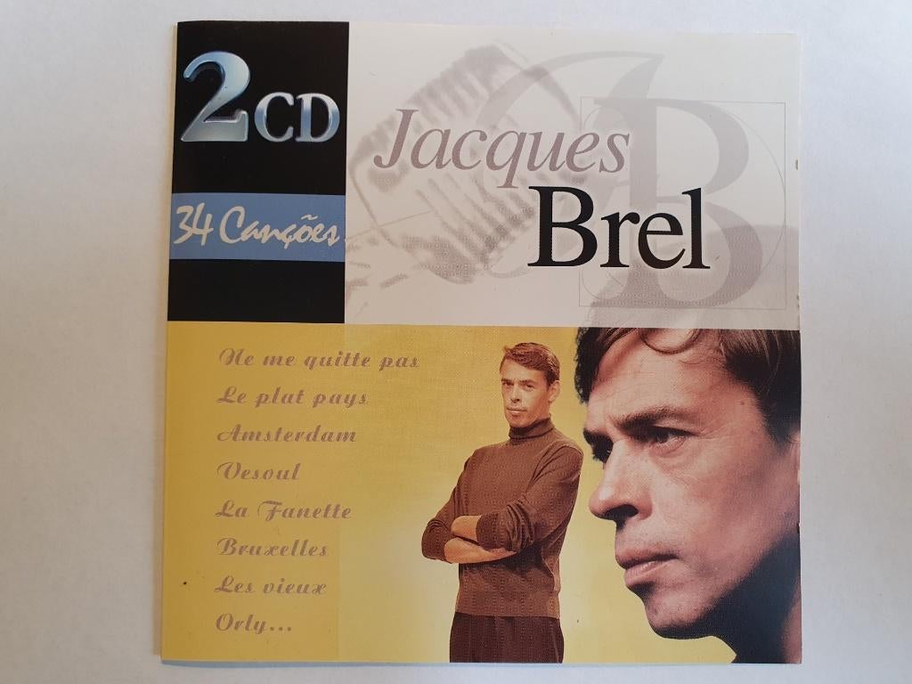 2CD Jacques Brel - Jacques Brel (o.a. Ne Me Quitte Pas), Ophalen of Verzenden, 1980 - 1989, Gebruikt