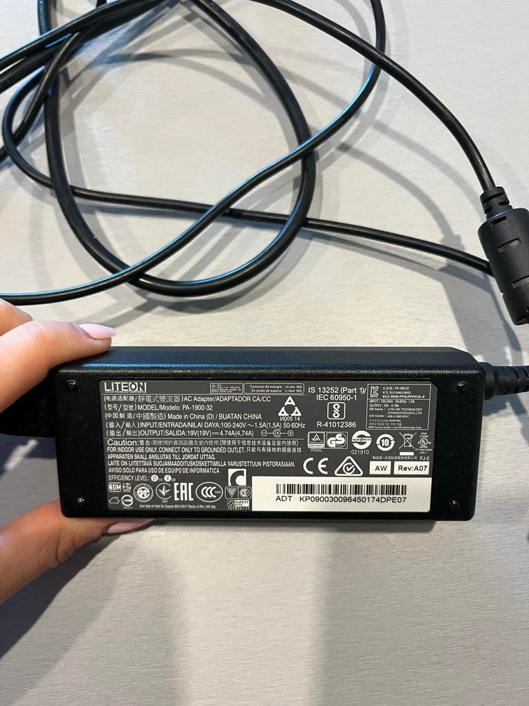 Acer Laptop Oplader LITEON PA-1900-32 (19V 4.74A), Ophalen of Verzenden, Gebruikt