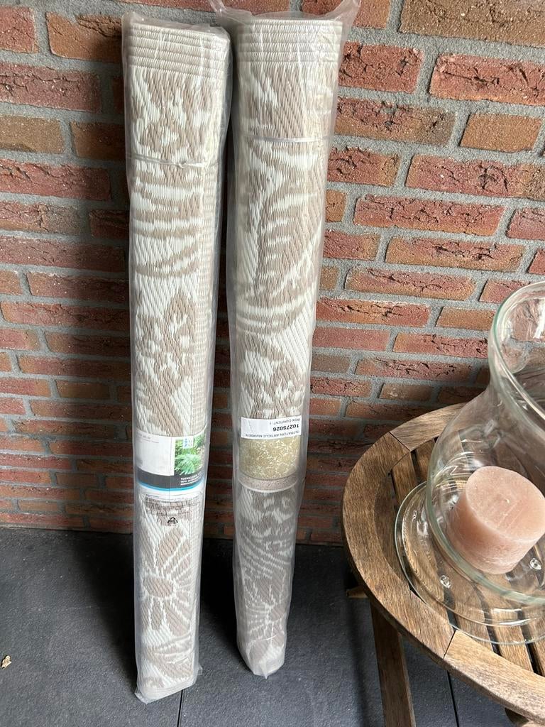 Camping vloerkleden  beige nieuw!, Ophalen, Minder dan 10 m²