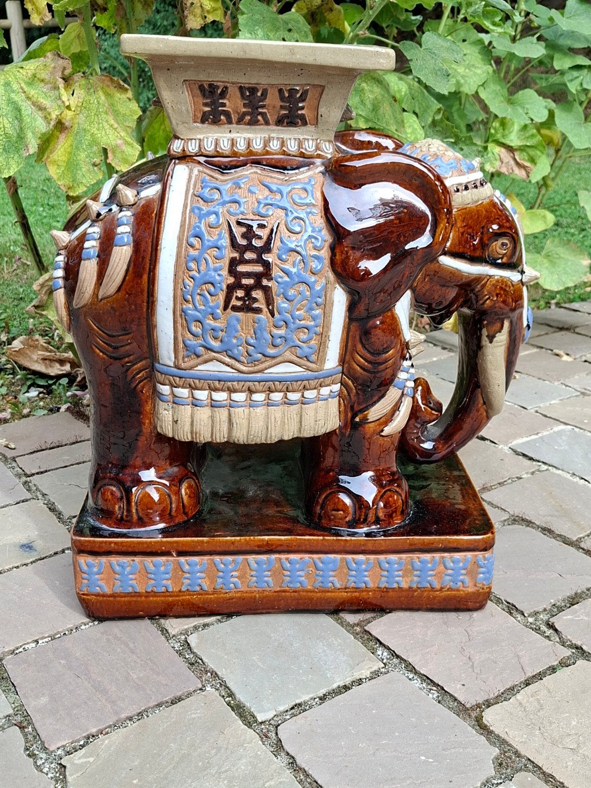 Decoratieve Terracotta Olifant Kruk/Bijzettafel, Ophalen of Verzenden