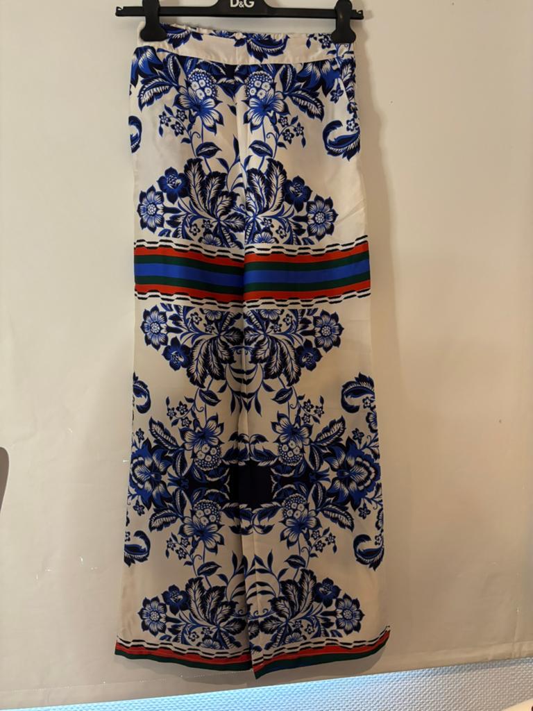 Ellie white bedrukte broek maat s, Blauw, Ophalen of Verzenden, Zo goed als nieuw, Maat 36 (S)