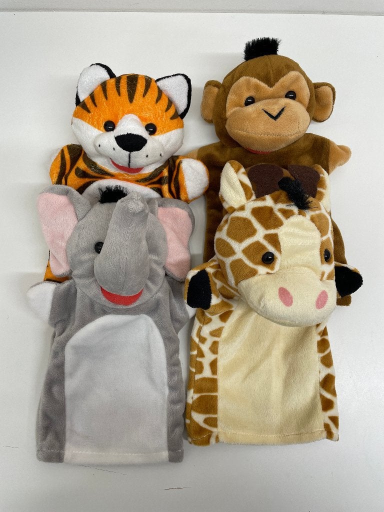 Handpoppen dierentuin vriendjes Melissa & Doug, Ophalen of Verzenden, Zo goed als nieuw, Overige typen, Met label
