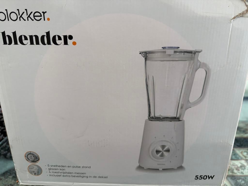 Blokker Blender 550W - Nieuw en Ongebruikt, Ophalen, Nieuw, Blender