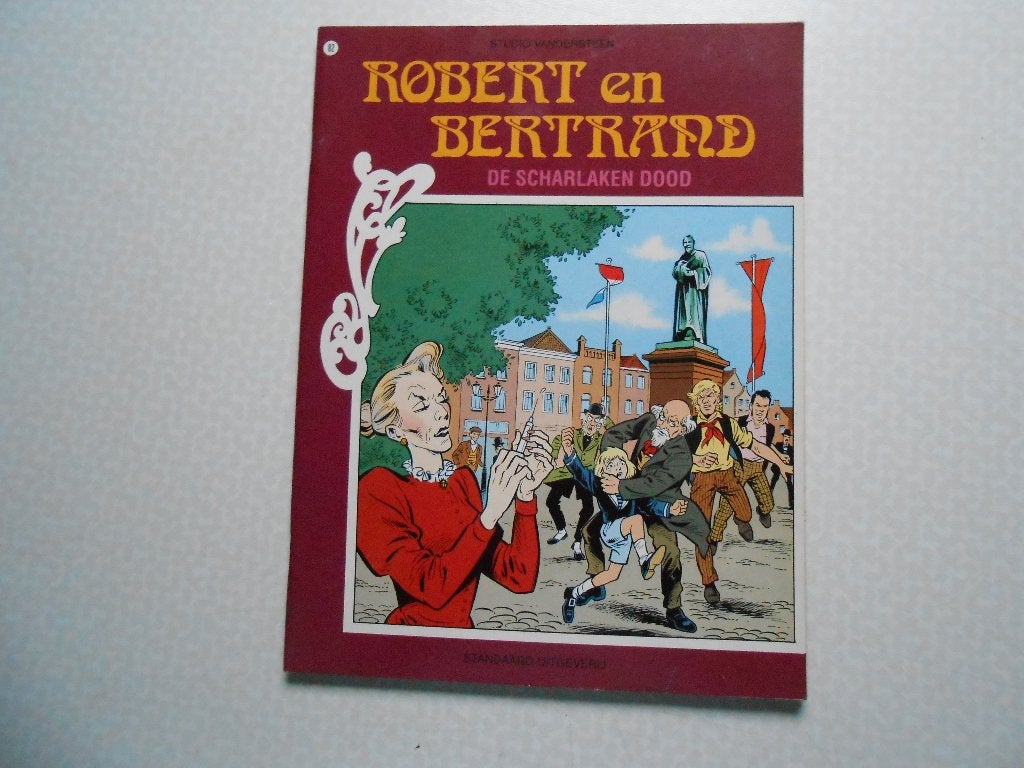 Robert en Bertrand 82 De scharlaken dood 1988 1 ste druk., Boeken, Stripboeken, Willy Vandersteen, Eén stripboek, Ophalen of Verzenden