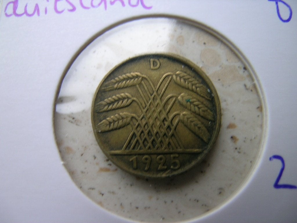 5 Reichspfennig 1925 D Duitsland (nr 2), Ophalen of Verzenden, Duitsland, Losse munt