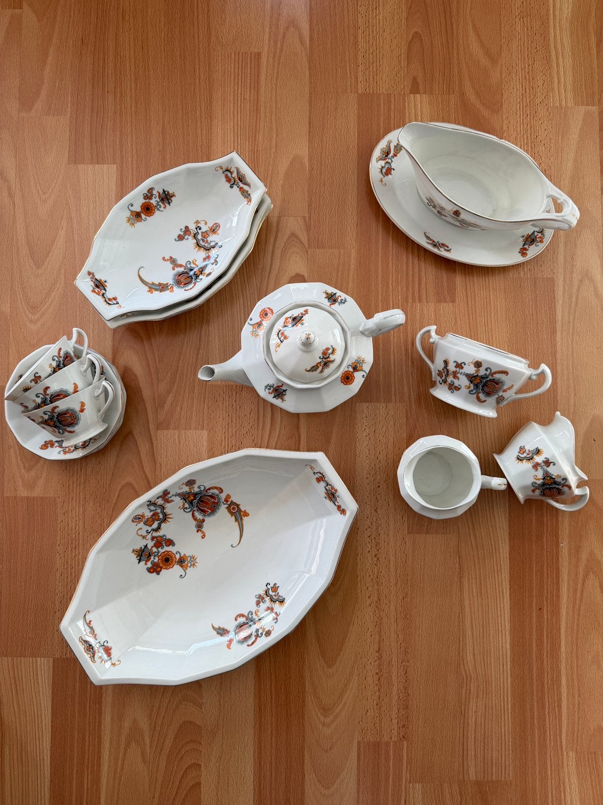 Deel van vintage Art Deco Jamin servies, Antiek en Kunst, Ophalen