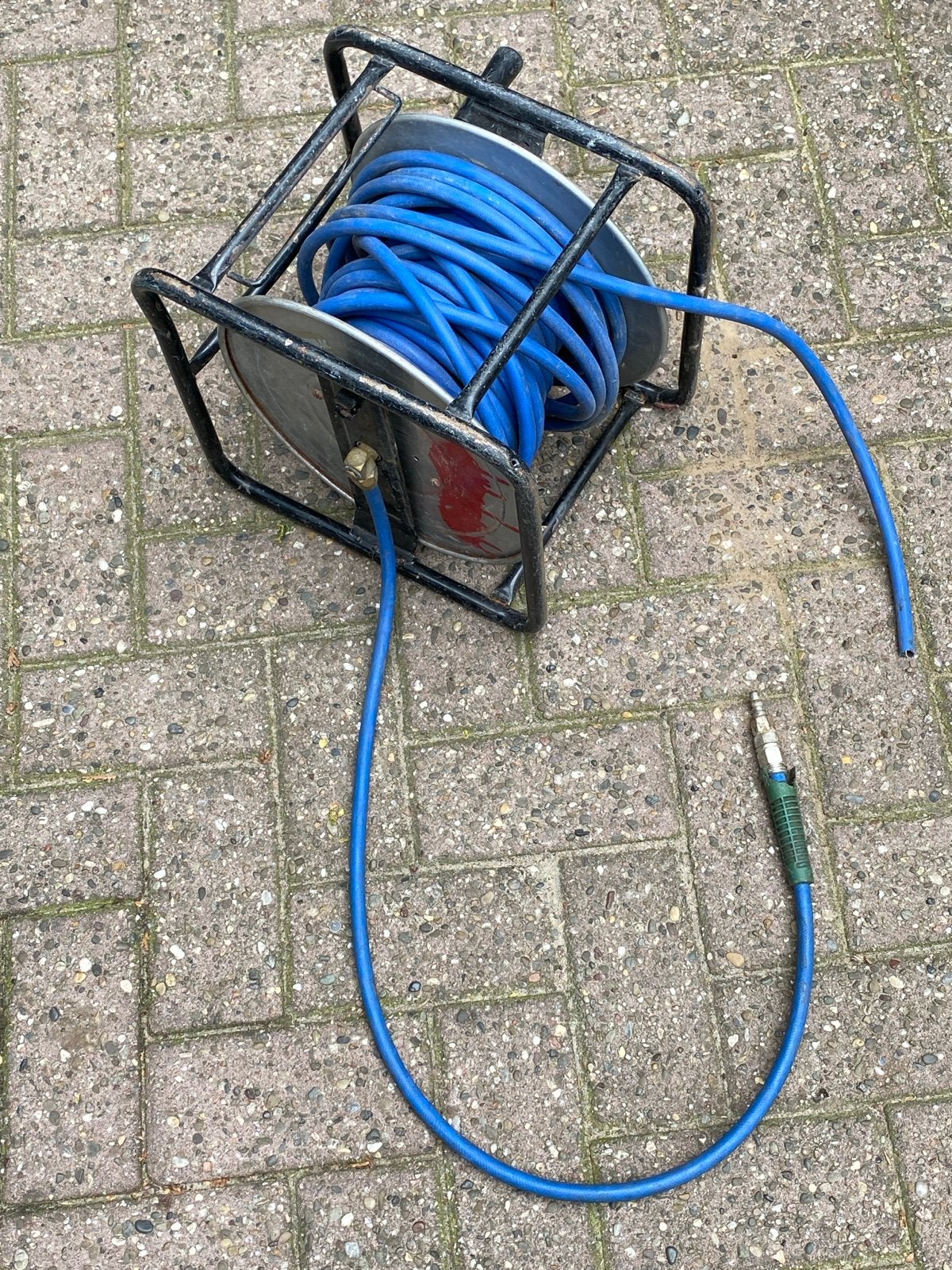 Contimac Pneumatic Luchtslanghaspel - Gebruikt compressor, Doe-het-zelf en Verbouw, Compressors, Gebruikt, 6 tot 10 bar, Ophalen of Verzenden