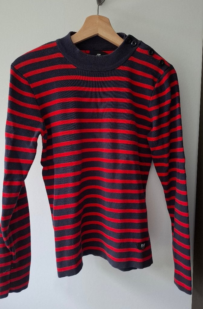 Rood blauw gestreepte schippers trui van G-star Raw, Kleding | Dames, Maat 38/40 (M), Meerkleurig, Ophalen of Verzenden, G-STAR RAW