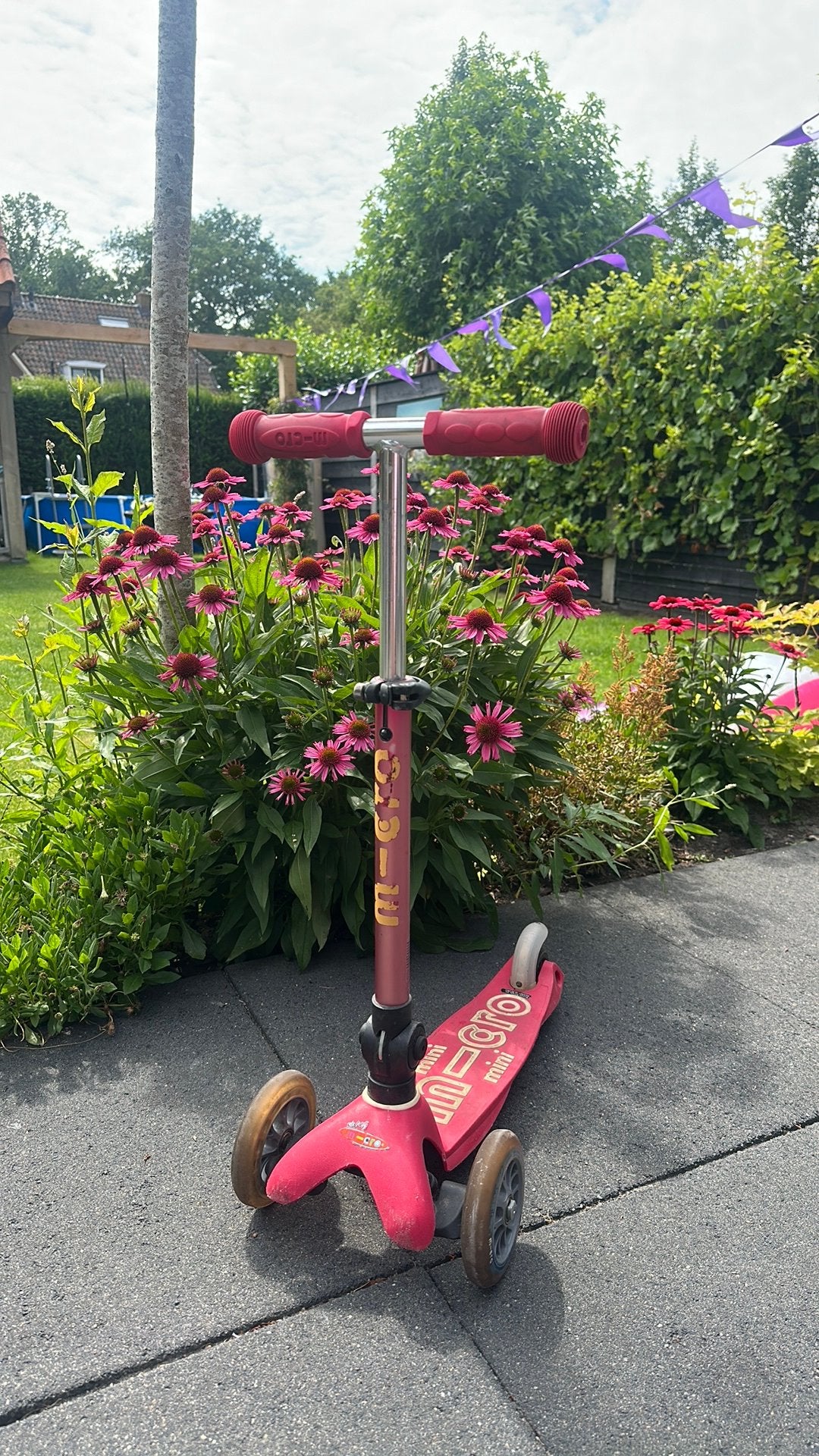 Mini Micro step Deluxe inklapbaar roze / oranje, Fietsen en Brommers, Steps, Ophalen, Zo goed als nieuw, Gewone step