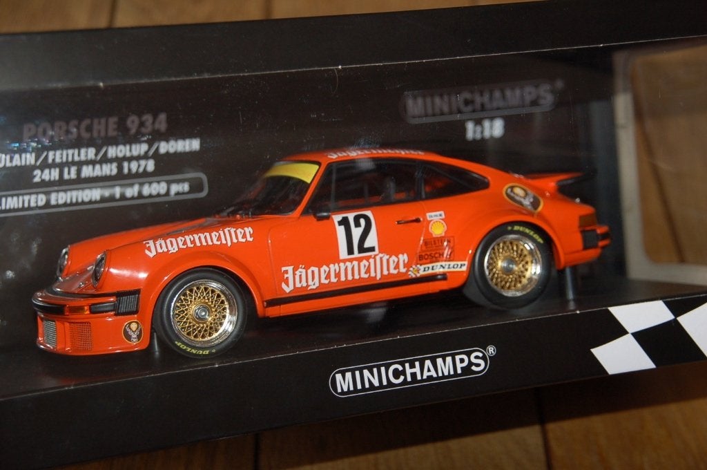 1:18 PORSCHE 934 RSR LEMANS #12 Jagermeister Minichamps WRH, Verzenden, Zo goed als nieuw, Auto, MiniChamps
