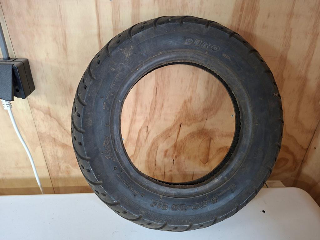 Scooterband Duro 3.50-10, Ophalen, Gebruikt, Overige typen, Peugeot