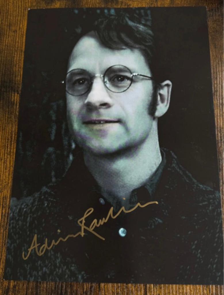 Handtekening Adrian Rawlins (Harry Potter), Ophalen of Verzenden, Zo goed als nieuw, Foto of Kaart, Gesigneerd