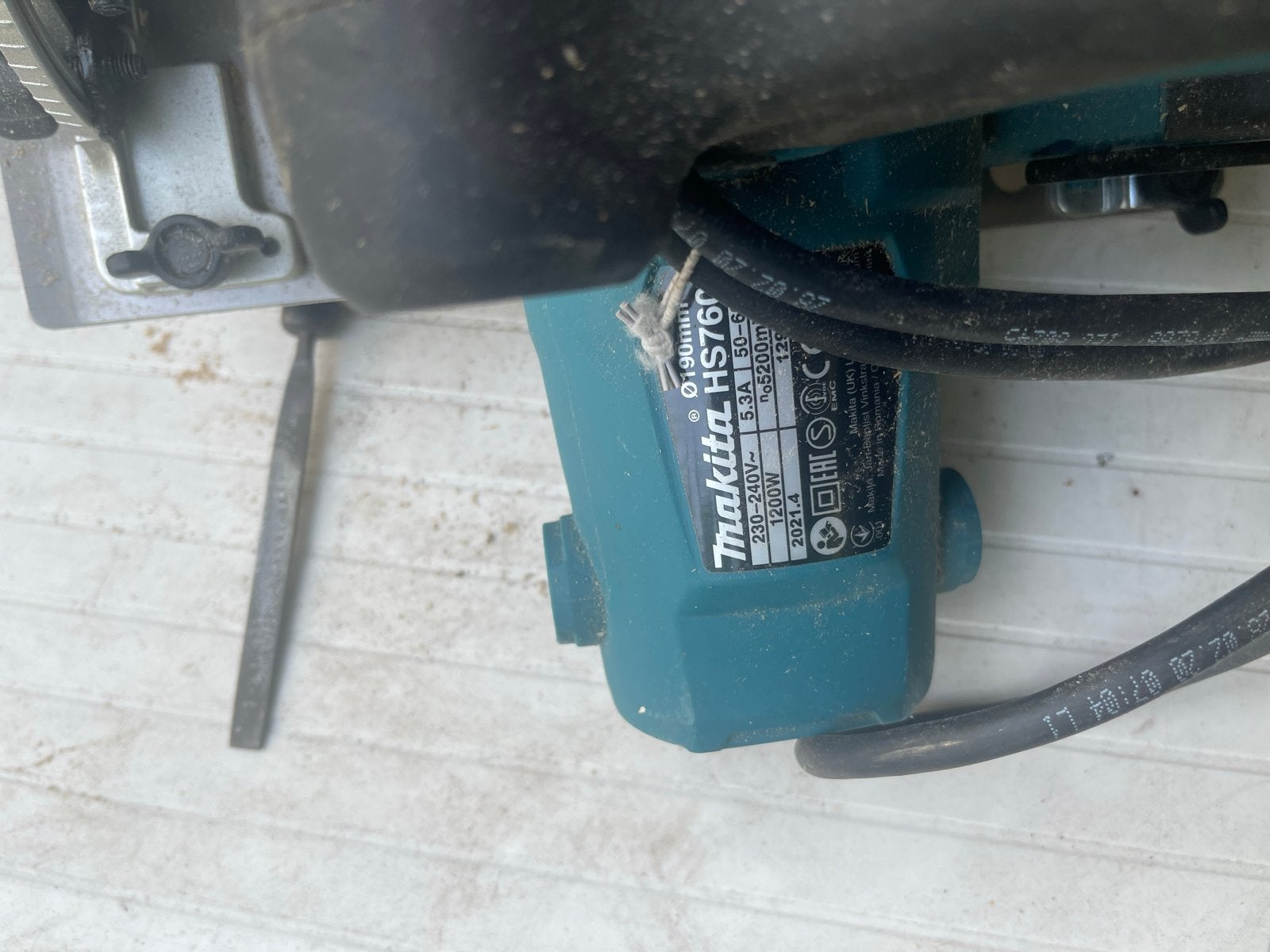 Makita HS7601 Cirkelzaag - Krachtig en Betrouwbaar, Ophalen, Gebruikt, Cirkelzaag, 30 tot 70 mm