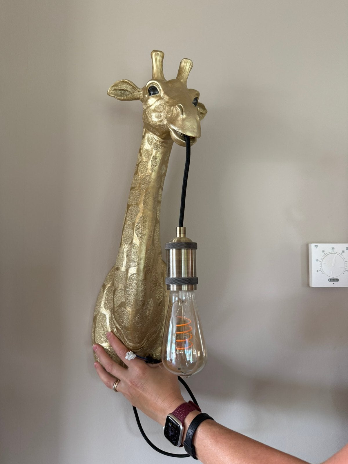 Giraffe lamp goud, Ophalen, Zo goed als nieuw