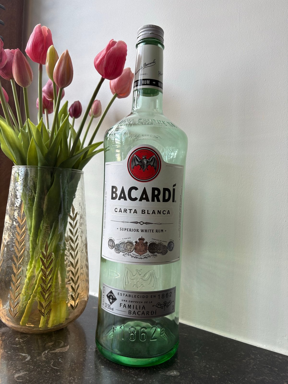 Bacardi fles 3 Liter - Leeg, Ophalen of Verzenden