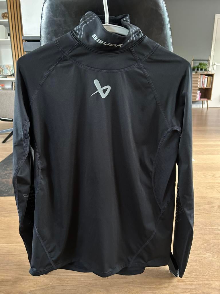 IJshockey longsleeve met nekbeschermer Bauer, Sport en Fitness, IJshockey, Ophalen, Zo goed als nieuw, Bescherming