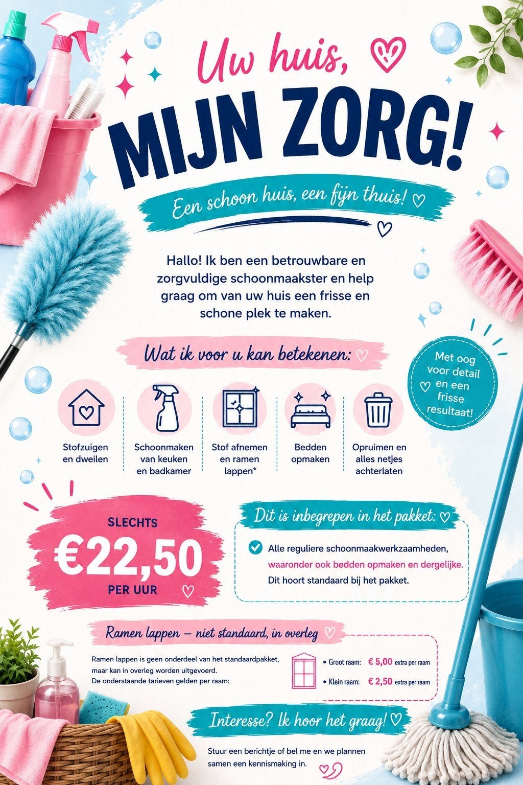 schoonmaakster, Ophalen
