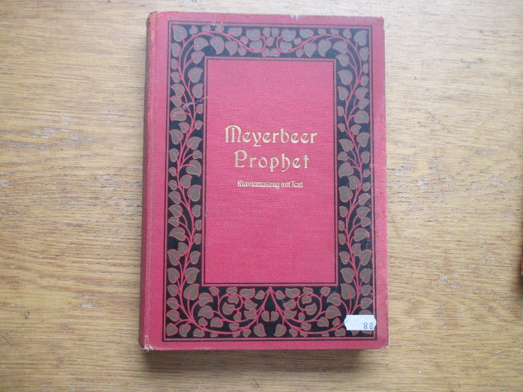 Meyerbeer Prophet: Klavierauszug mit Text - Klassieke Opera, Piano, Gebruikt, Klassiek, Ophalen of Verzenden