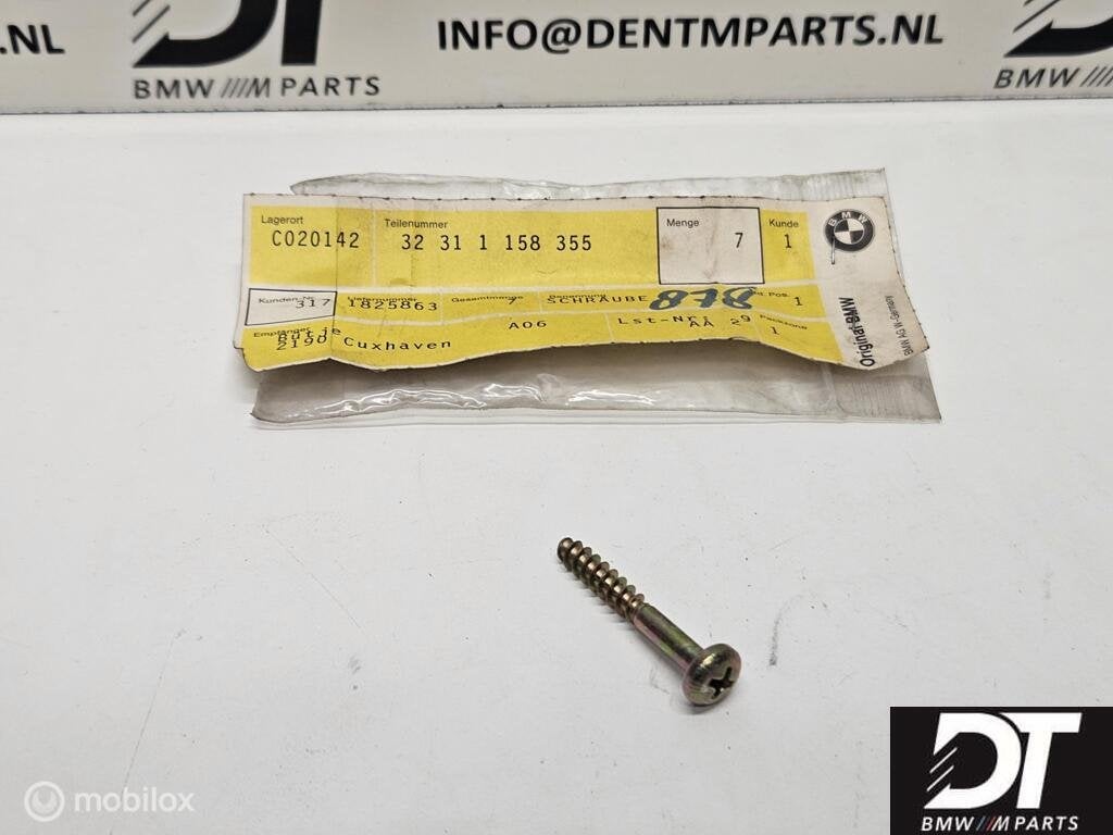 Self tapping screw 5X35 BMW E30 E28 E34 E24 E32 32311158355, Nieuw, Ophalen of Verzenden
