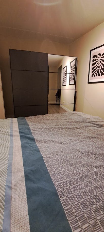 Ikea PAX kast met spiegel en schuifdeuren, antraciet, Ophalen, Met deur(en), Gebruikt, 200 cm of meer