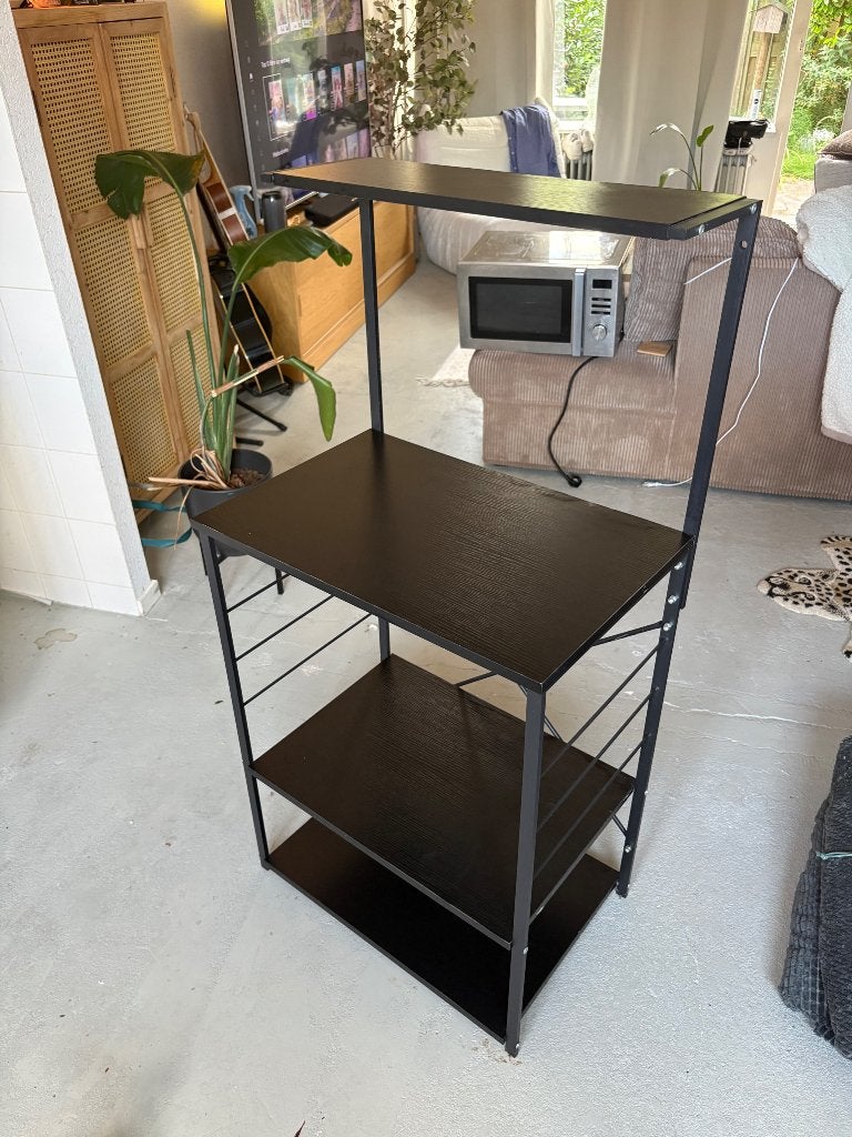 Zwart kastje voor keuken, ovenkast, magnetronkast, Ophalen, Zo goed als nieuw