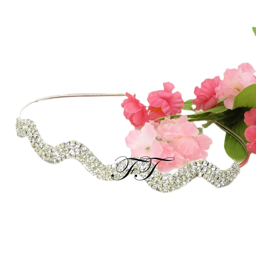 Prachtige zilveren gekleurde strass diadeem., Sieraden, Tassen en Uiterlijk, Overige Accessoires, Ophalen of Verzenden, Nieuw