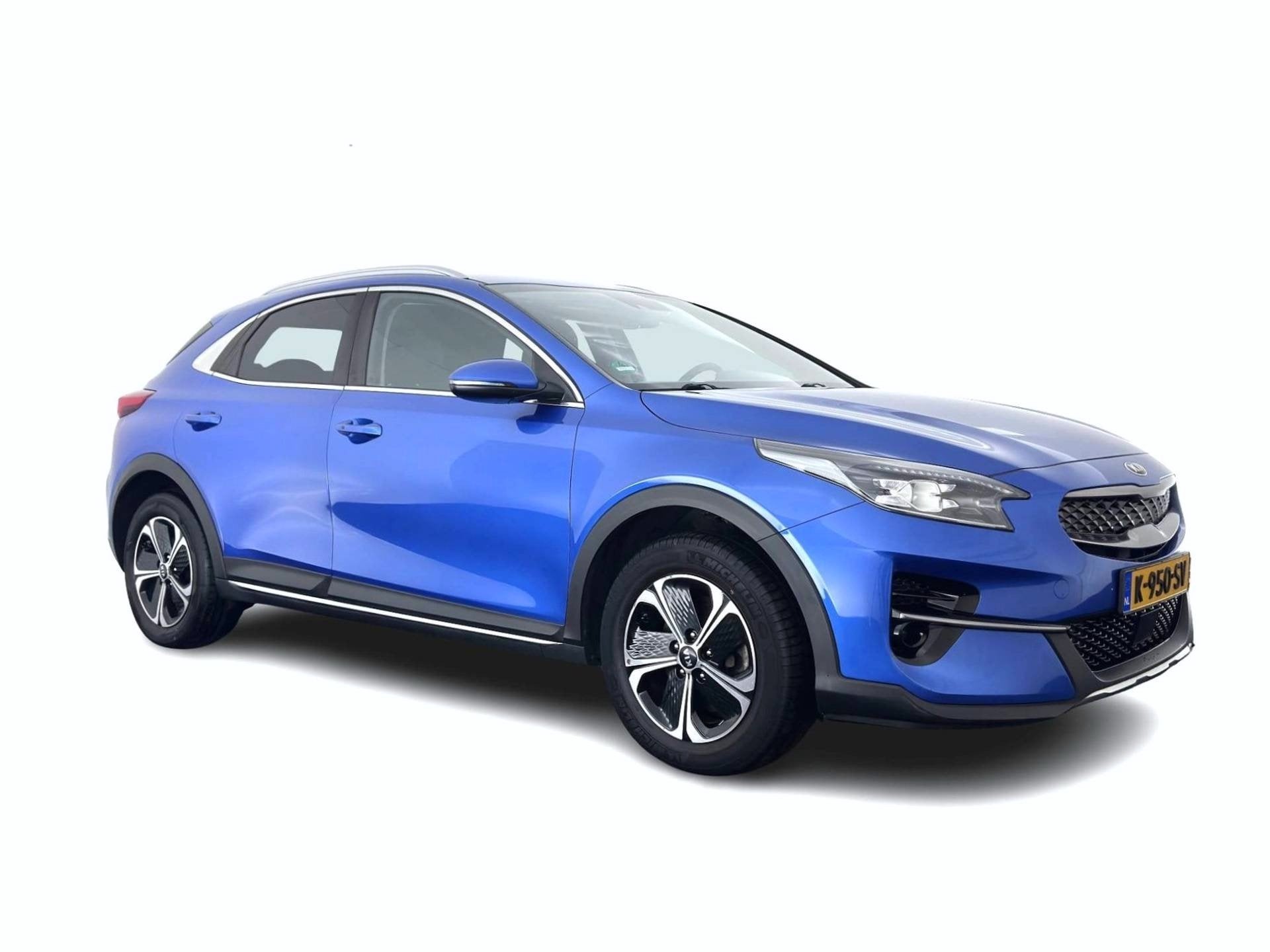 Kia Xceed 1.6 GDi PHEV DynamicPlusLine (Plug-In) {SoH-97%} (, Auto's, Gebruikt, Blauw, Bedrijf, Verwarmde buitenspiegels