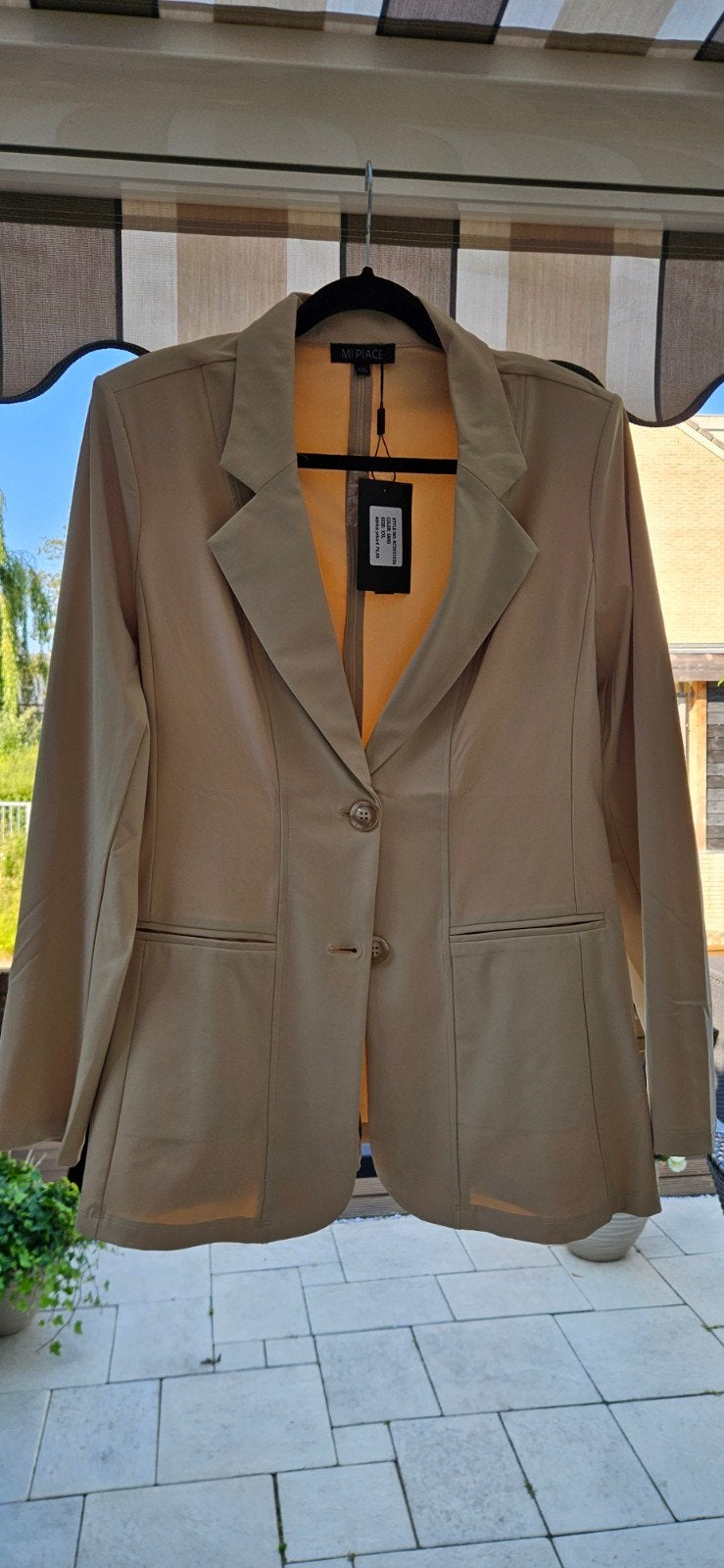 Mi Piace xxl blazer sand, Ophalen, Nieuw, Maat 46/48 (XL) of groter, Beige