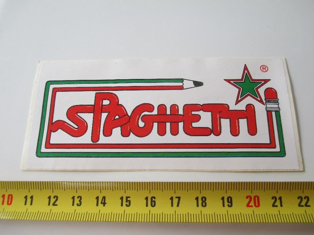 sticker SPAGHETTI, Ophalen, Zo goed als nieuw