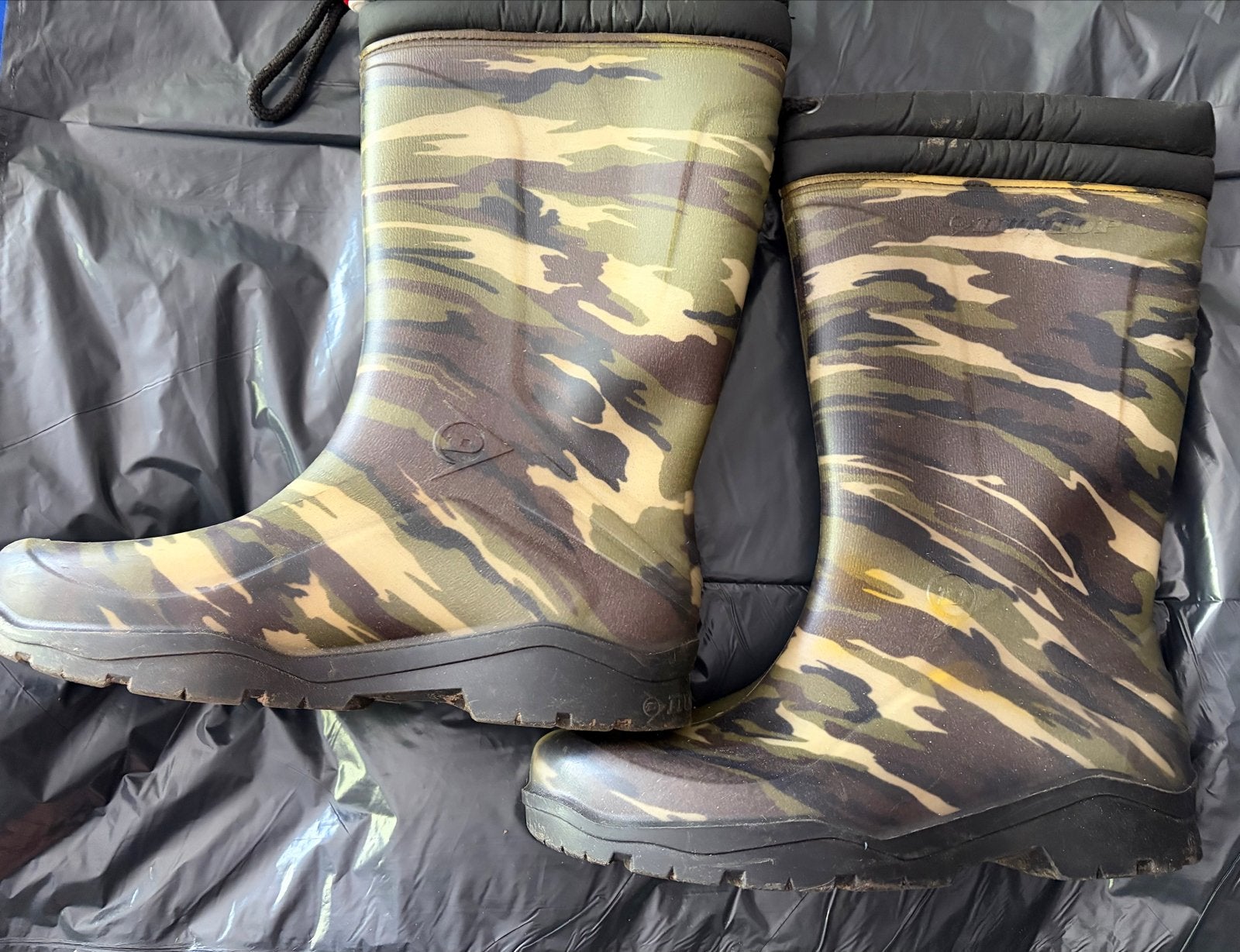 Dunlop camouflage regenlaarzen maat 40, Ophalen of Verzenden, Gedragen, Overige kleuren, Regenlaarzen