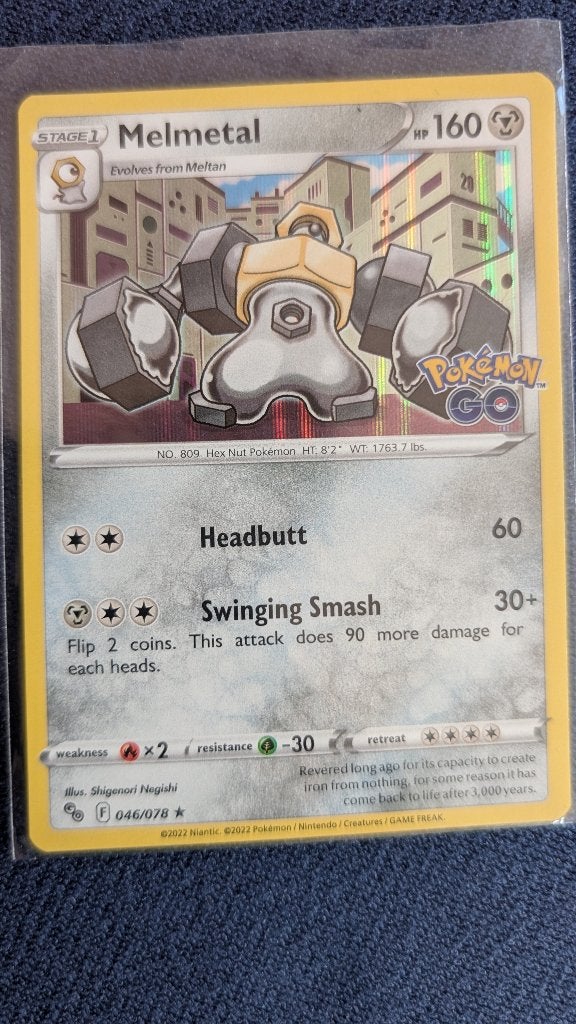 Holo Rare Melmetal (#046/078), Ophalen of Verzenden, Zo goed als nieuw, Foil